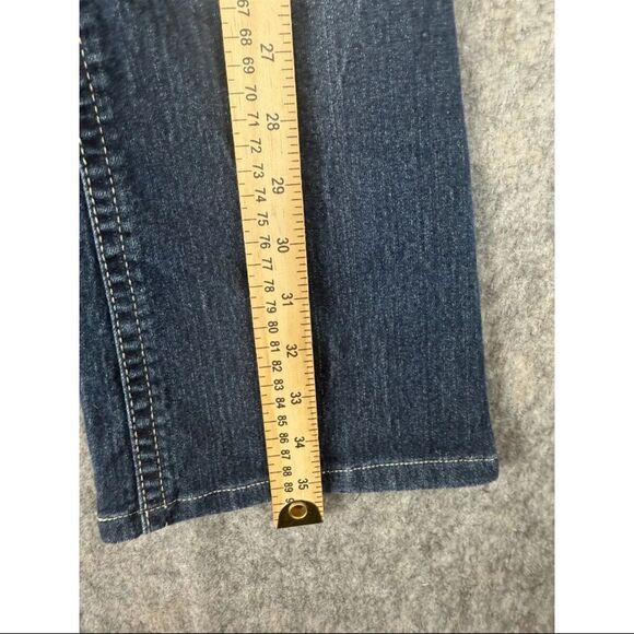 Mudd Jeans Youth Sz 5 Blue Denim Dark Wash Cotton Stretch Flared-Leg 5-Pockets - Picture 3 of 6